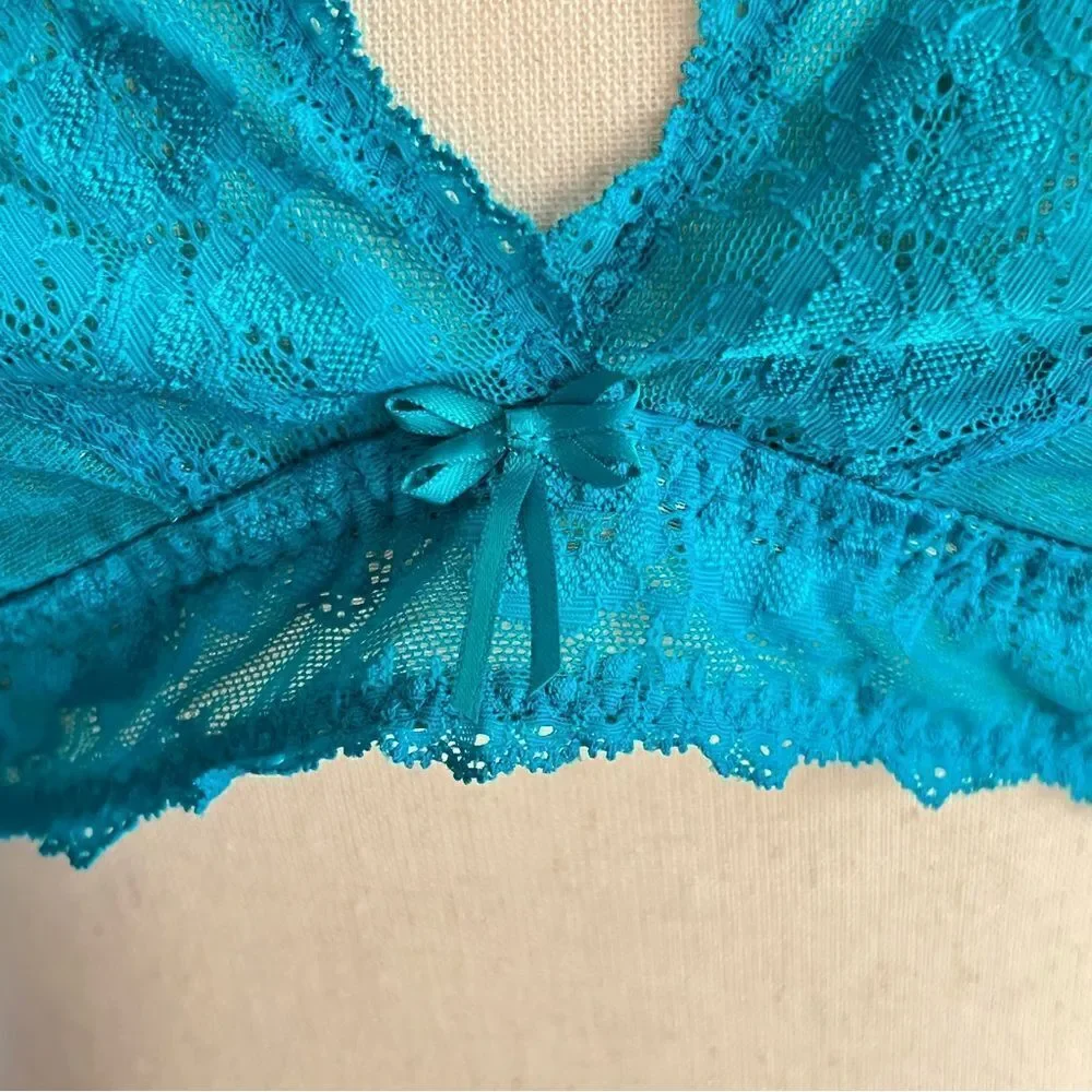Wacoal The Insider Wire Free Lace Mesh Bra 38 Capri Breeze 852212